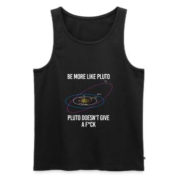Be Like Pluto Physiker Sonnensystem Astrophysik - Männer Premium Bio Tank Top - Schwarz - Vorne - Michal (187cm)