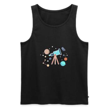 astronomy - Men's Premium Organic Tank Top - black - Front - Michal (187cm)