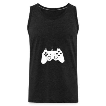 Nerd - Männer Premium Bio Tank Top - Anthrazit - Vorne - Alexander (188cm)