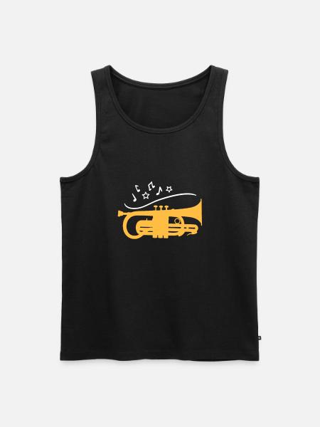wind instrument - Men's Premium Organic Tank Top - black
