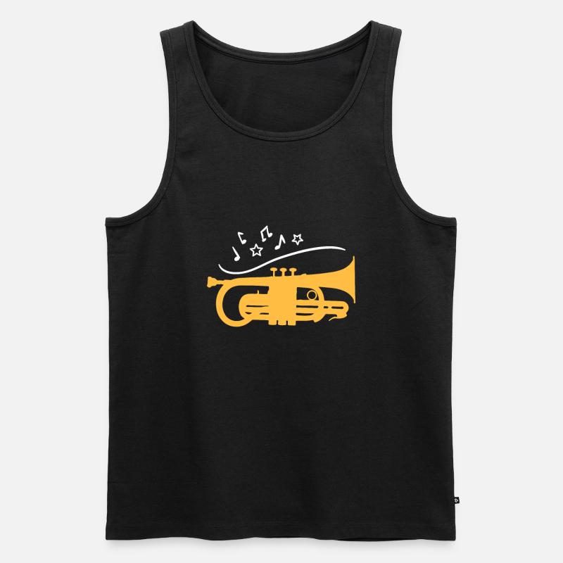 Blasinstrument - Männer Premium Bio Tank Top - Schwarz