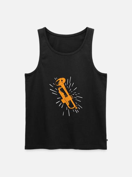 wind instrument - Men's Premium Organic Tank Top - black