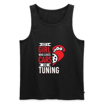 Girl Loves Cars Tuning Mechatronic Tuner - Men's Premium Organic Tank Top - black - Front - AI Model Male 178 light (178cm)