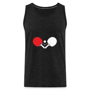 tennis de table - Débardeur bio Premium Homme - charbon - Devant - Alexander (188cm)