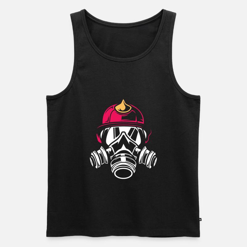 Feuerwehrfrau - Männer Premium Bio Tank Top - Schwarz