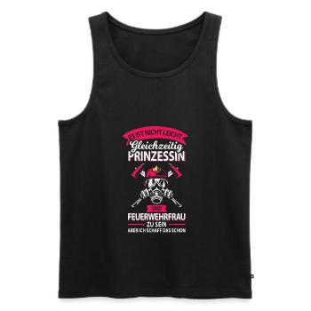 Prinzessin Feuerwehrfrau Freiwillige - Männer Premium Bio Tank Top - Schwarz - Vorne - AI Model Male 178 light (178cm)