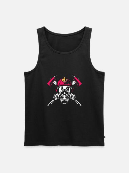 firefighter - Men's Premium Organic Tank Top - black