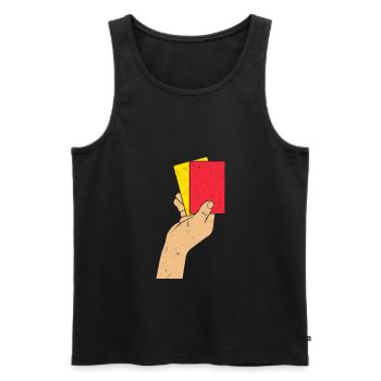 Schiedsrichter - Männer Premium Bio Tank Top - Schwarz - Vorne - AI Model Male 178 light (178cm)
