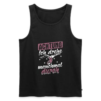 Achtung Drehe Durch Turner Gymnastik Akrobatik - Männer Premium Bio Tank Top - Schwarz - Vorne - AI Model Male 178 light (178cm)