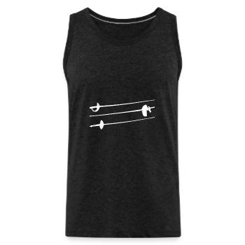 fencing - Men's Premium Organic Tank Top - charcoal grey - Front - Alexander (188cm)