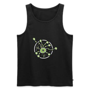 Biologe - Männer Premium Bio Tank Top - Schwarz - Vorne - AI Model Male 178 light (178cm)
