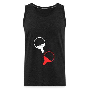 tennis de table - Débardeur bio Premium Homme - charbon - Devant - Alexander (188cm)