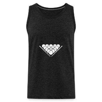 Billard - Männer Premium Bio Tank Top - Anthrazit - Vorne - Alexander (188cm)