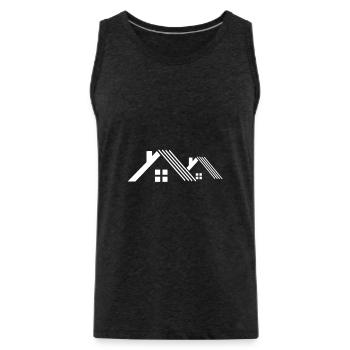 roofer - Men's Premium Organic Tank Top - charcoal grey - Front - Alexander (188cm)