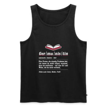 Germanistin Person Probleme Germanistik Germanist - Männer Premium Bio Tank Top - Schwarz - Vorne - AI Model Male 178 light (178cm)