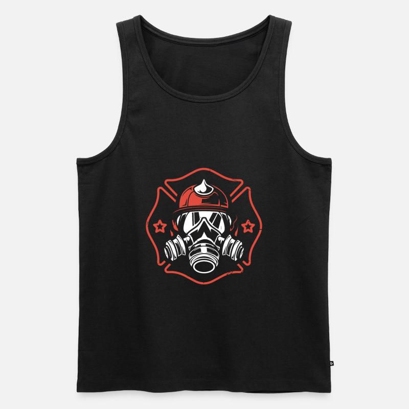 pompiers - Débardeur bio Premium Homme - noir