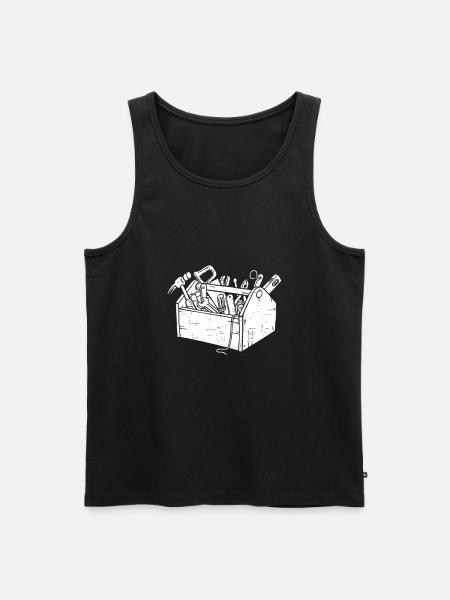 construction worker - Men's Premium Organic Tank Top - black