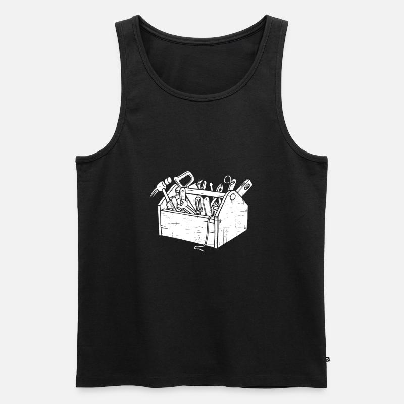 construction worker - Men's Premium Organic Tank Top - black