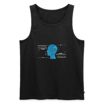 computer - Men's Premium Organic Tank Top - black - Front - AI Model Male 178 light (178cm)