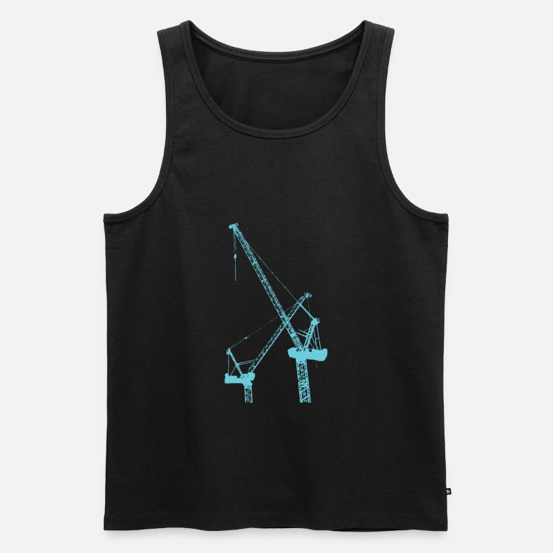 Bauarbeiter - Männer Premium Bio Tank Top - Schwarz