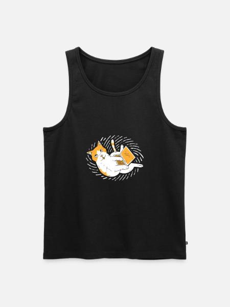 computer - Men's Premium Organic Tank Top - black