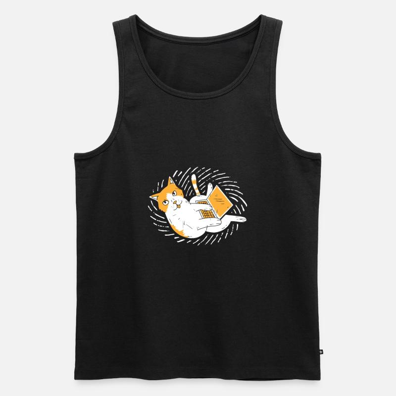 computer - Men's Premium Organic Tank Top - black