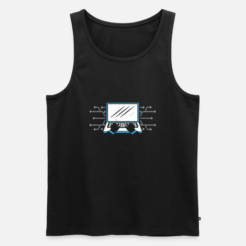Computer - Männer Premium Bio Tank Top - Schwarz