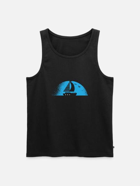 sailing - Men's Premium Organic Tank Top - black