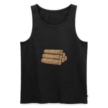 lumberjack - Men's Premium Organic Tank Top - black - Front - Michal (187cm)