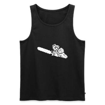 lumberjack - Men's Premium Organic Tank Top - black - Front - Michal (187cm)
