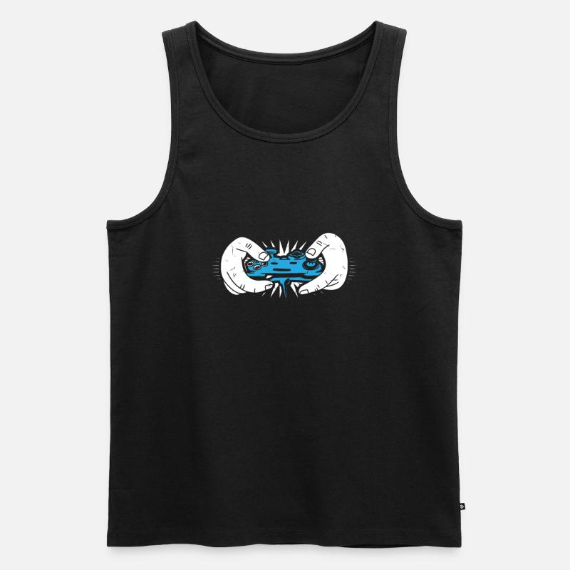 Gaming - Männer Premium Bio Tank Top - Schwarz