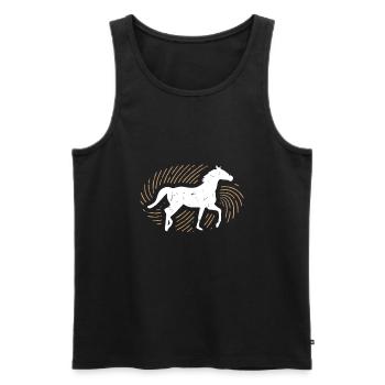 Équitation - Débardeur bio Premium Homme - noir - Devant - AI Model Male 178 light (178cm)