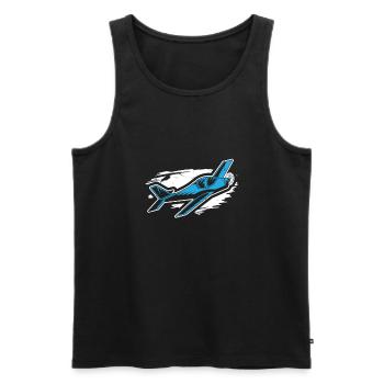 Model flight - Men's Premium Organic Tank Top - black - Front - AI Model Male 178 light (178cm)