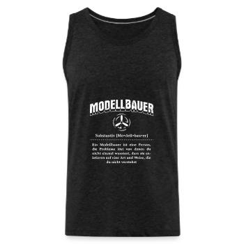 Modellbauer Substantiv Probleme Modellflieger - Männer Premium Bio Tank Top - Anthrazit - Vorne - Alexander (188cm)