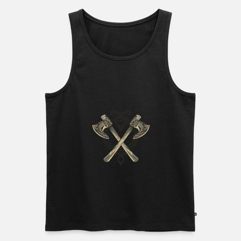 Wikinger - Männer Premium Bio Tank Top - Schwarz