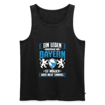 Außerhalb Bayern Möglich Sinnlos Bayrisch - Männer Premium Bio Tank Top - Schwarz - Vorne - Michal (187cm)
