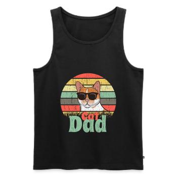 Best Cat Dad Ever Best Cat Dad Dad Kitten - Men's Premium Organic Tank Top - black - Front - Michal (187cm)