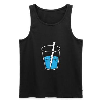 oboe - Men's Premium Organic Tank Top - black - Front - AI Model Male 178 light (178cm)