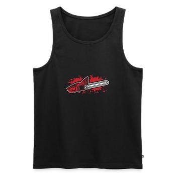 lumberjack - Men's Premium Organic Tank Top - black - Front - Michal (187cm)