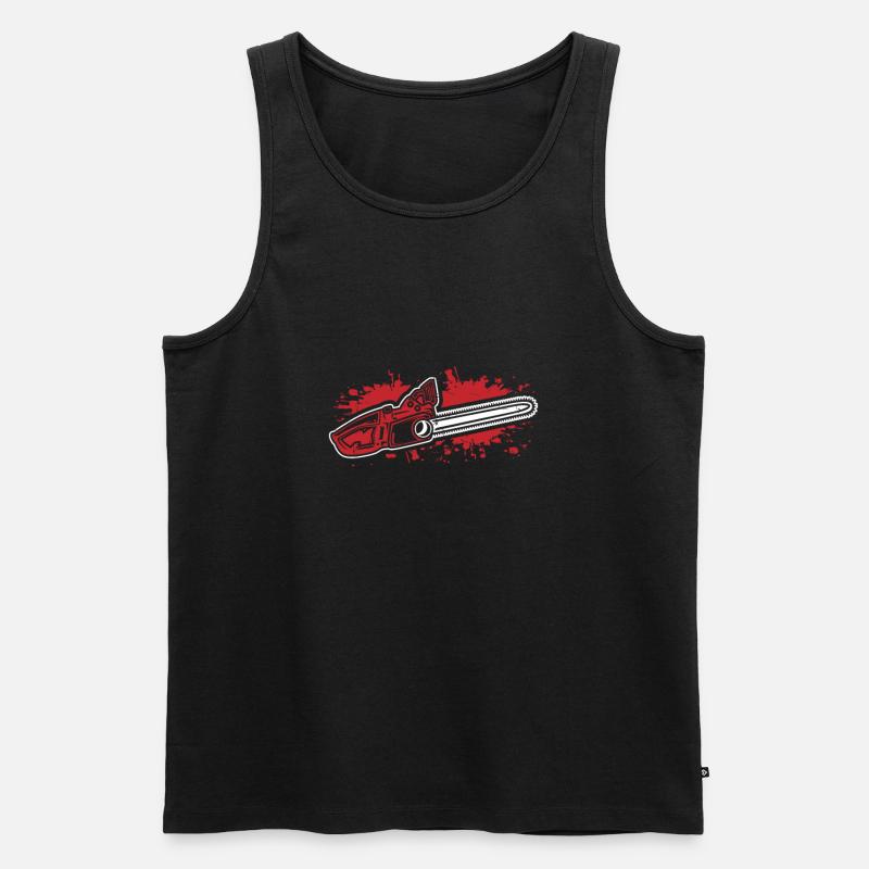 Holzfäller - Männer Premium Bio Tank Top - Schwarz