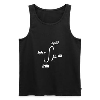 Müder Mathematiker Integral Mathematik Mathe - Männer Premium Bio Tank Top - Schwarz - Vorne - AI Model Male 178 light (178cm)
