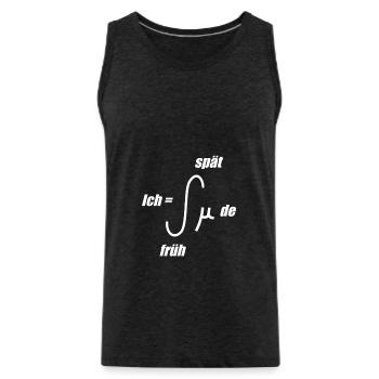 Müder Mathematiker Integral Mathematik Mathe - Männer Premium Bio Tank Top - Anthrazit - Vorne - Alexander (188cm)