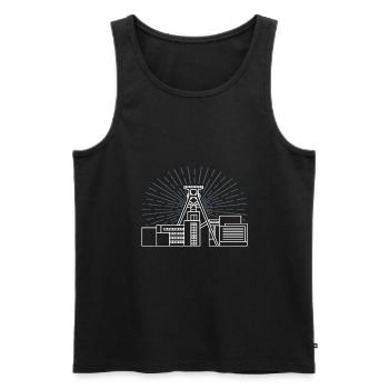 Mining - Men's Premium Organic Tank Top - black - Front - AI Model Male 178 light (178cm)