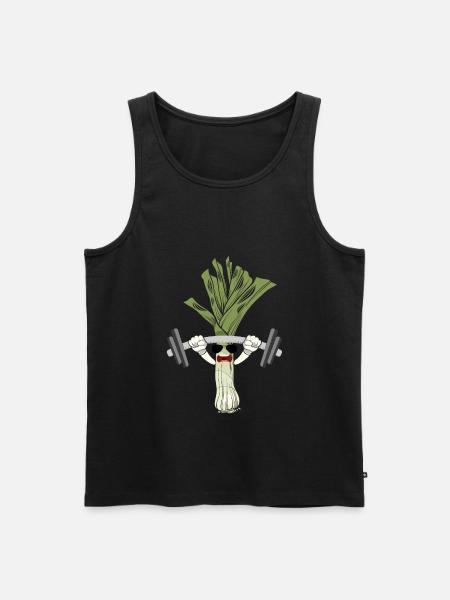 leek - Men's Premium Organic Tank Top - black