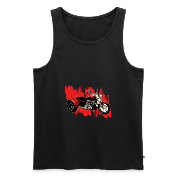 Trike - Männer Premium Bio Tank Top - Schwarz - Vorne - AI Model Male 178 light (178cm)