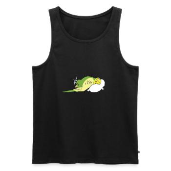Budgie - Men's Premium Organic Tank Top - black - Front - AI Model Male 178 light (178cm)