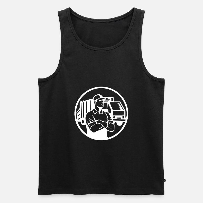 Garbage collection - Men's Premium Organic Tank Top - black