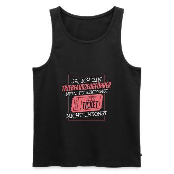 Triebfahrzeugführer Nichts Umsonst Zugführer Zug - Männer Premium Bio Tank Top - Schwarz - Vorne - Michal (187cm)