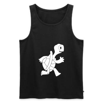 to jog - Men's Premium Organic Tank Top - black - Front - AI Model Male 178 light (178cm)