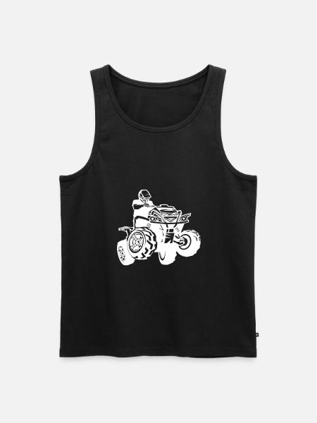 Quad - Men's Premium Organic Tank Top - black